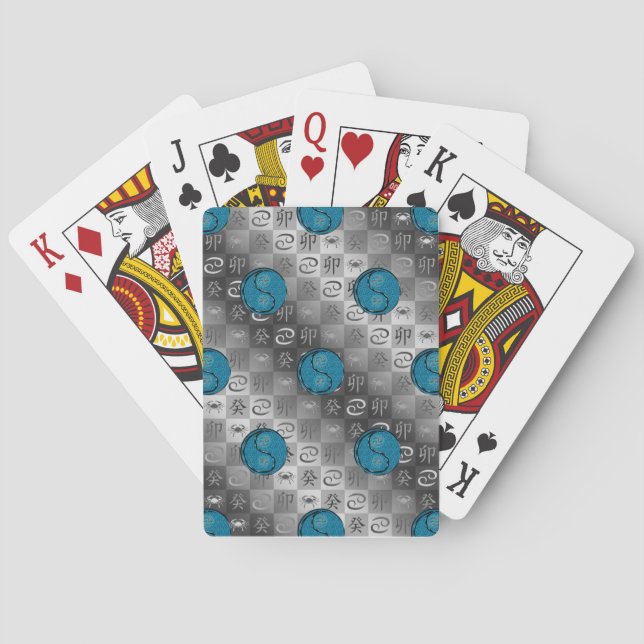Cancer & Water Rabbit Playing Cards (Back)