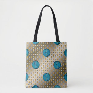 Cancer & Water Rat Throw Pillow Tote Bag