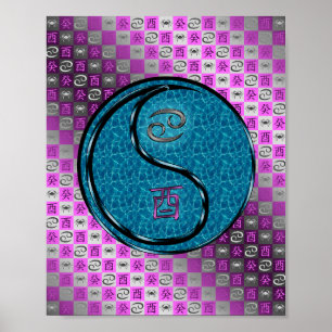 Cancer & Water Rooster Poster