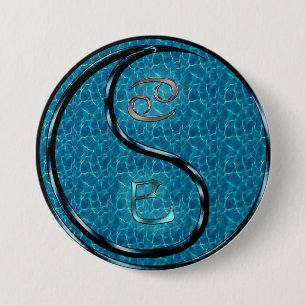 Cancer & Water Snake 7.5 Cm Round Badge