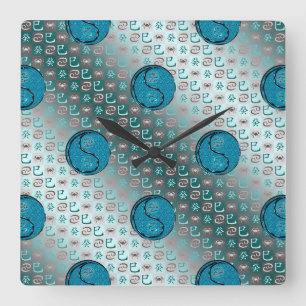 Cancer & Water Snake Square Wall Clock
