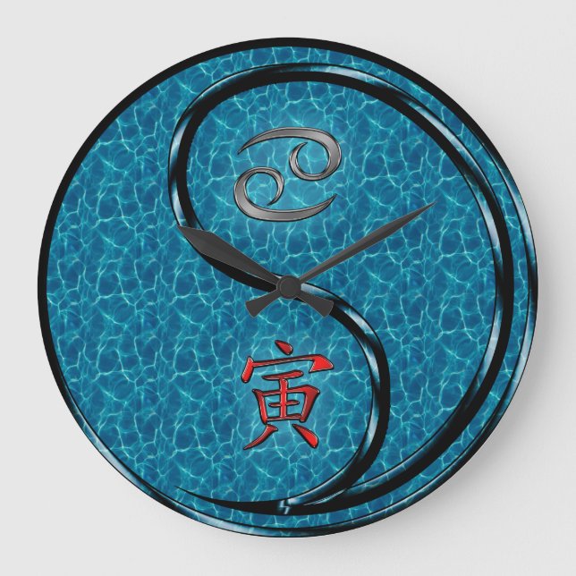 Cancer & Water Tiger Large Clock (Front)