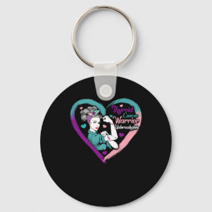 Cancer Woman Warrior Purple Pink Ribbon Awareness Key Ring