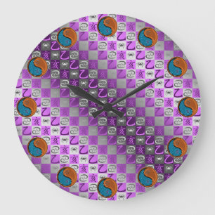 Cancer & Wood Boar Large Clock