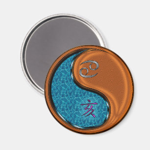 Cancer & Wood Boar Magnet