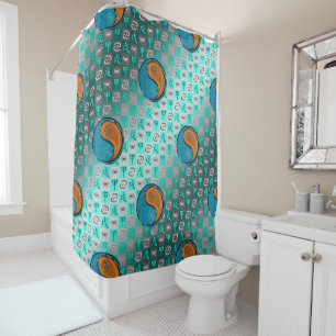 Cancer & Wood Dog Shower Curtain