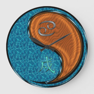 Cancer & Wood Dog .Wall Clock
