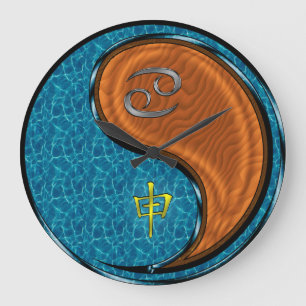 Cancer & Wood Monkey Large Clock