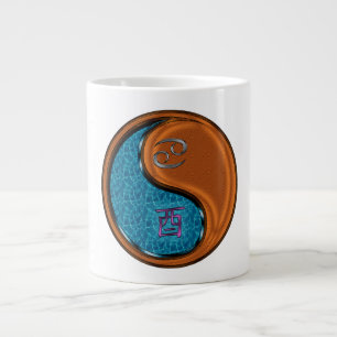 Cancer & Wood Rooster Large Coffee Mug