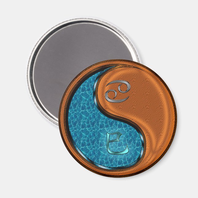 Cancer & Wood Snake Magnet (Front/Back)