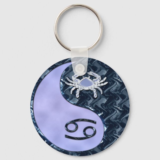 Cancer Yin Yang Key Ring (Front)