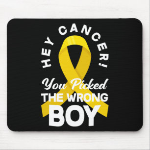 Cancer You Picked The Wrong Boy Childhood Cancer W Mouse Pad