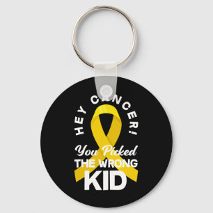 Cancer You Picked The Wrong Kid Childhood Cancer W Key Ring