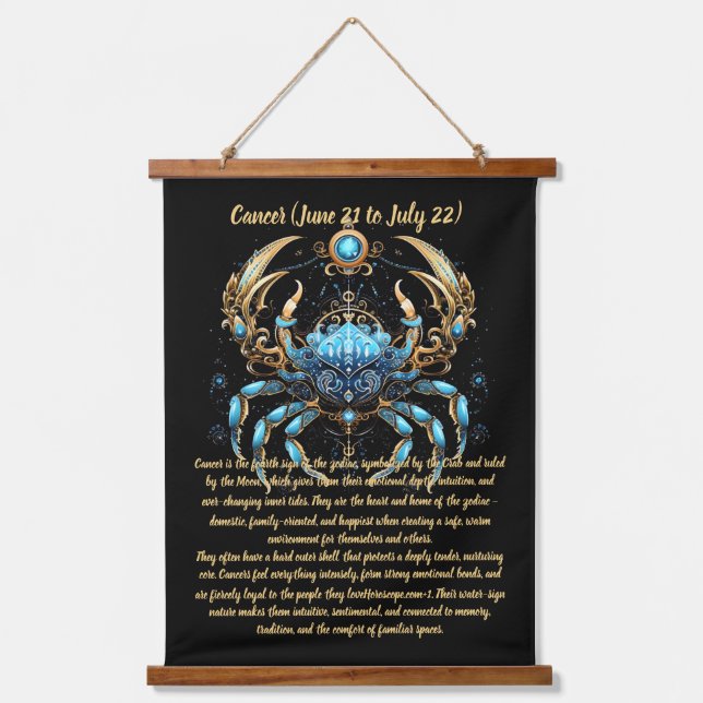 Cancer Zodiac Art Hanging Tapestry (Front)