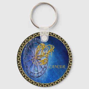 Cancer Zodiac Astrology design Horoscope Key Ring