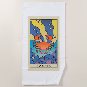 Cancer Zodiac Beach Towel