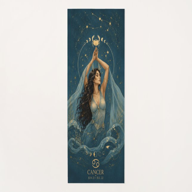 Cancer Zodiac Celestial Yoga Mat (Front)