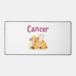 Cancer Zodiac Cow , Cute Cancer Desk Mat
