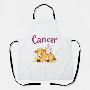 Cancer Zodiac Cow Png, Cute Cancer Apron
