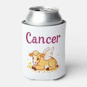 Cancer Zodiac Cow Png, Cute Cancer Can Cooler