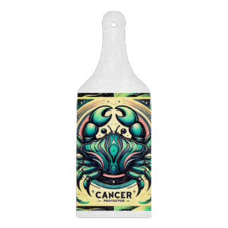 "Cancer Zodiac Crab Design Paddle  Cutting Board