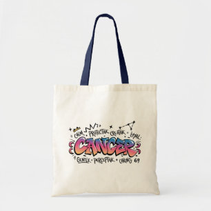 Cancer Zodiac Graffiti Tote Bag