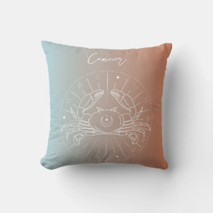 Cancer zodiac horoscope star sign gradient cushion