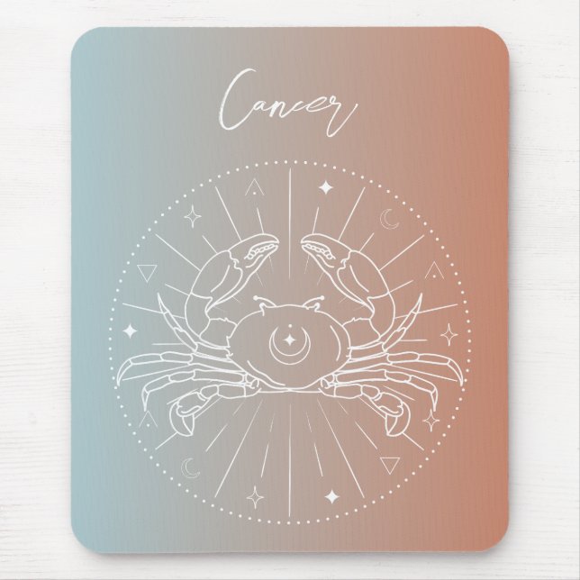 Cancer zodiac horoscope star sign gradient mouse pad (Front)