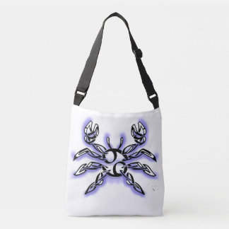 Cancer zodiac line art astrology crossbody bag