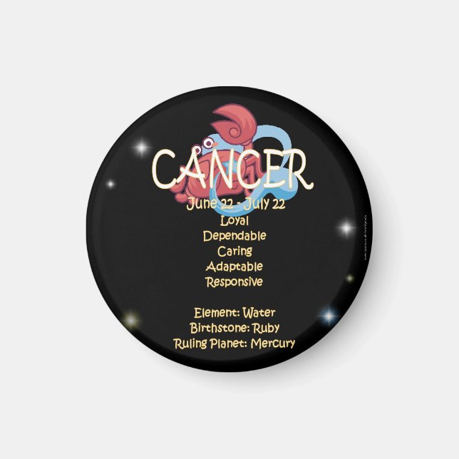 Cancer zodiac magnet (Front)