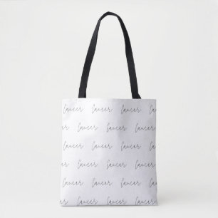 Cancer Zodiac Minimalist Cursive Font Tote Bag