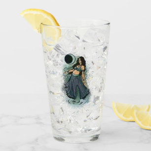 Cancer Zodiac MoonChild Goddess Belly Dancer Glass