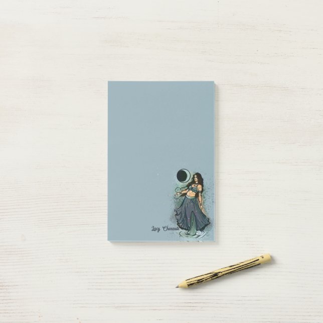 Cancer Zodiac MoonChild Goddess Belly Dancer       Post-it Notes (On Desk)