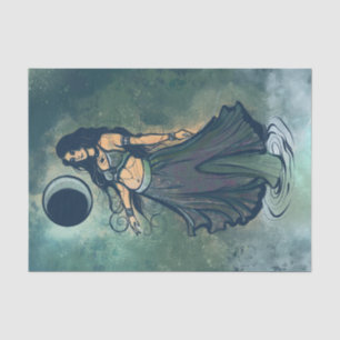 Cancer Zodiac MoonChild Goddess Belly Dancer Tissue Paper