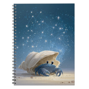 Cancer Zodiac Notebook – Cute Celestial Crab