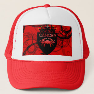 Cancer Zodiac Shield With Crown Trucker Hat
