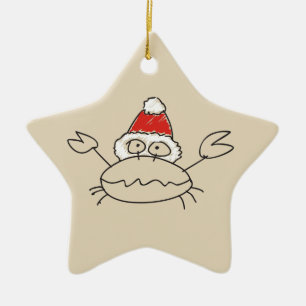 Cancer Zodiac Sign Astrology Cute Drawing  Ceramic Ornament