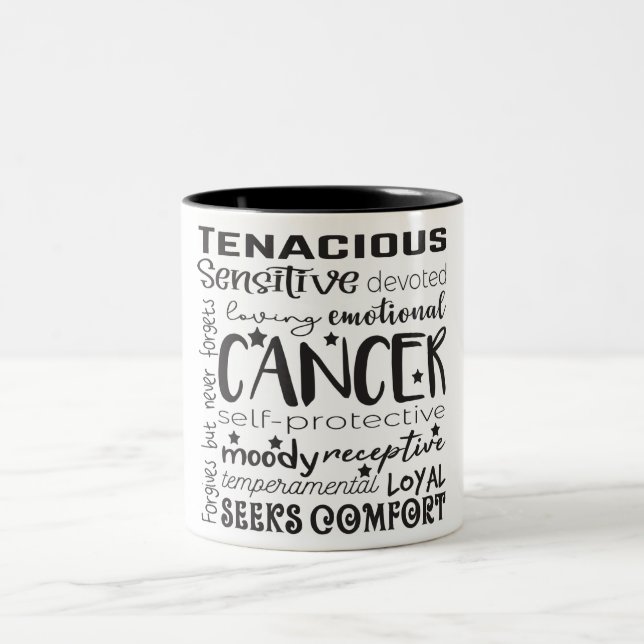 Cancer Zodiac Sign/Astrology Two-Tone Coffee Mug (Center)