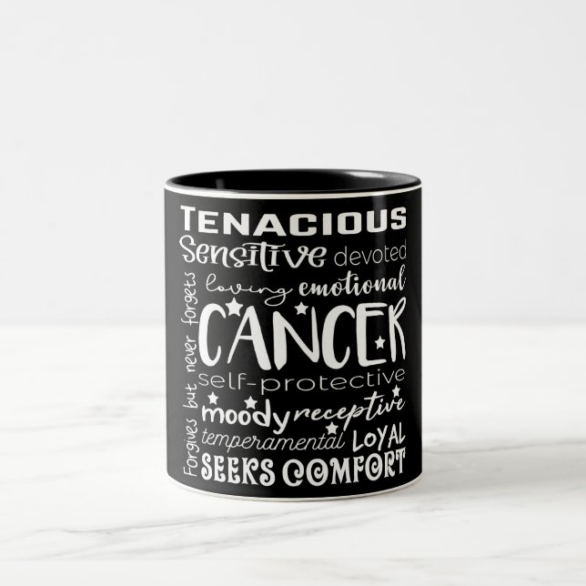 Cancer Zodiac Sign/Astrology Two-Tone Coffee Mug (Center)