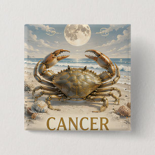 Cancer Zodiac Sign Birthday Astrology Gift 15 Cm Square Badge