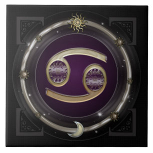 Cancer Zodiac Sign Ceramic Tile