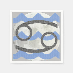 Cancer Zodiac Sign Cocktail Napkins