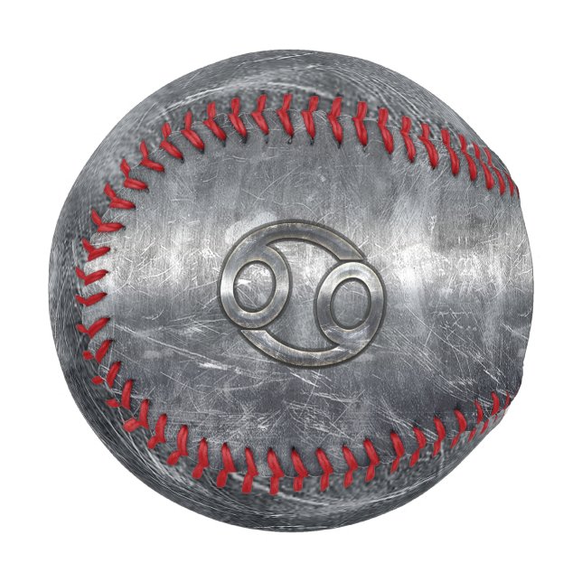 Cancer Zodiac Sign in Industrial Style Baseball (Front Left)