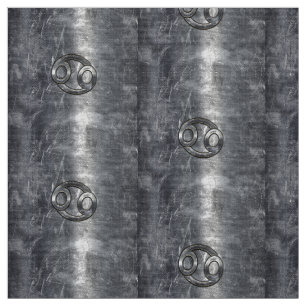 Cancer Zodiac Sign in Industrial Style Fabric