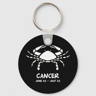 Cancer zodiac sign key ring