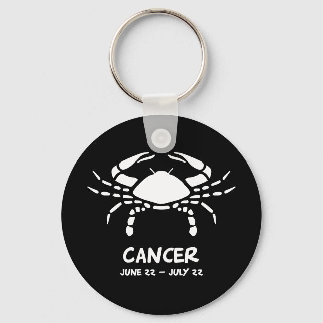Cancer zodiac sign key ring (Front)