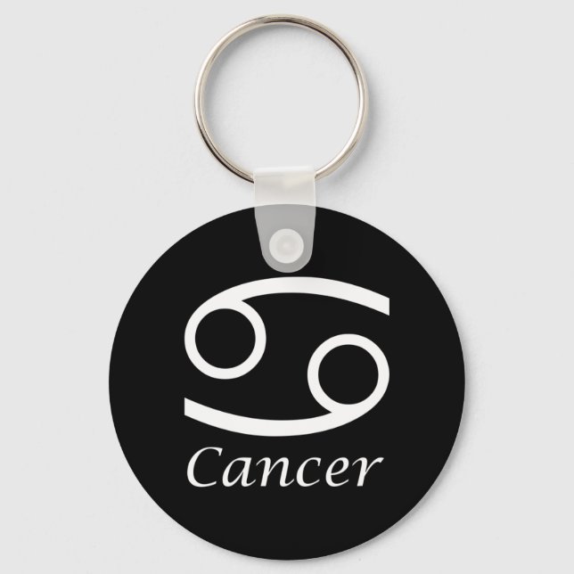 ‘Cancer’ Zodiac Sign Key Ring (Front)