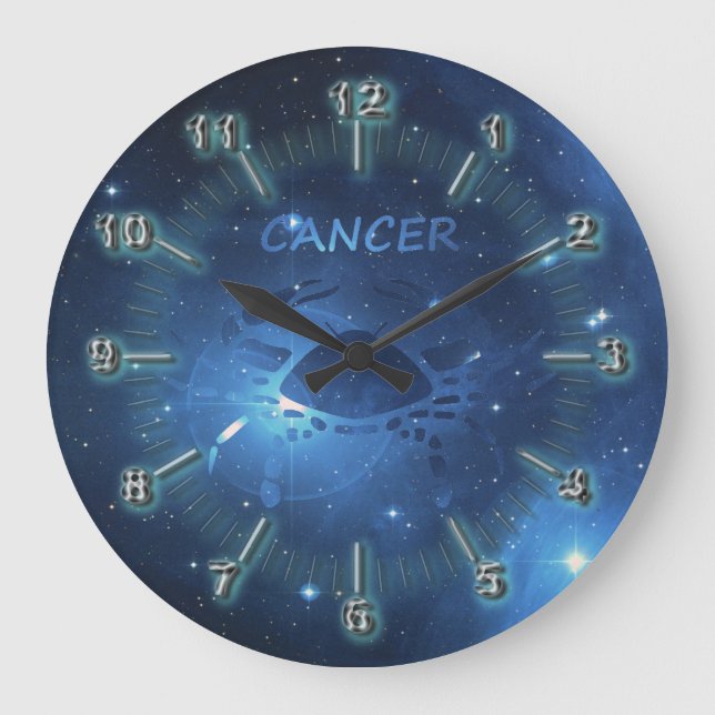 Cancer zodiac sign large clock (Front)