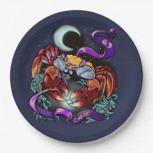 Cancer zodiac sign paper plate