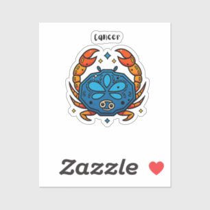 Cancer Zodiac Sign Pop Art - Retro Celestial Crab